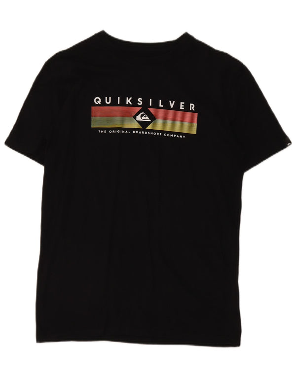 Tricou grafic Quiksilver pentru bărbați cu croială normală Top XS bumbac negru