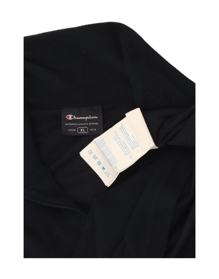 Pulover din lână pentru bărbați CHAMPION, cu fermoar și gât, XL, poliester bleumarin