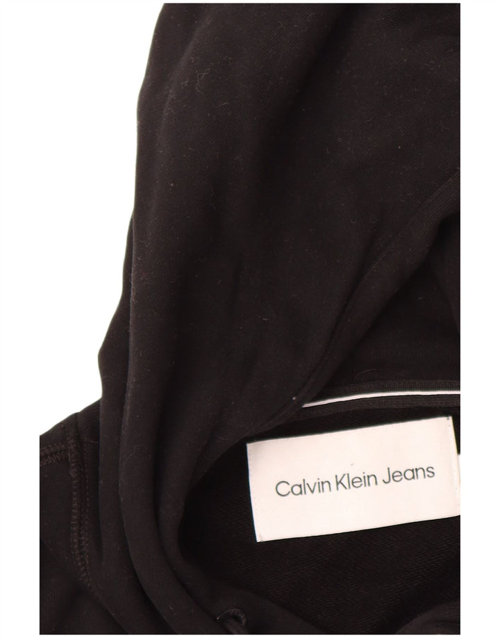 CALVIN KLEIN JEANS Hanoră grafică pentru bărbați, bumbac mediu negru