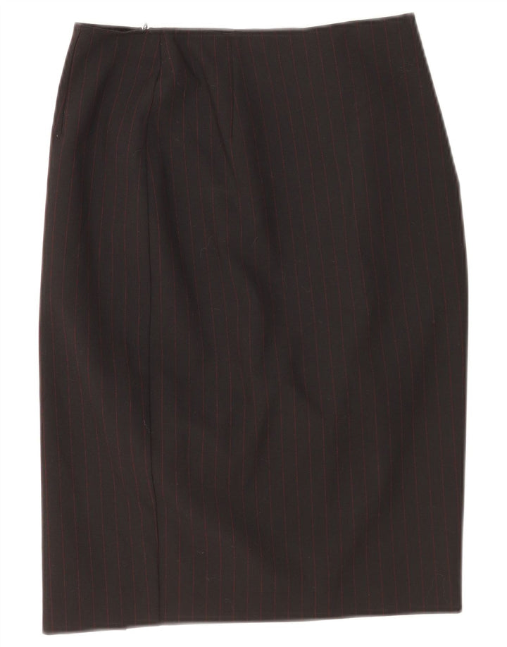 Fusta creion pentru femei Roccobarocco IT 42 Medium W26 Black Pinstripe