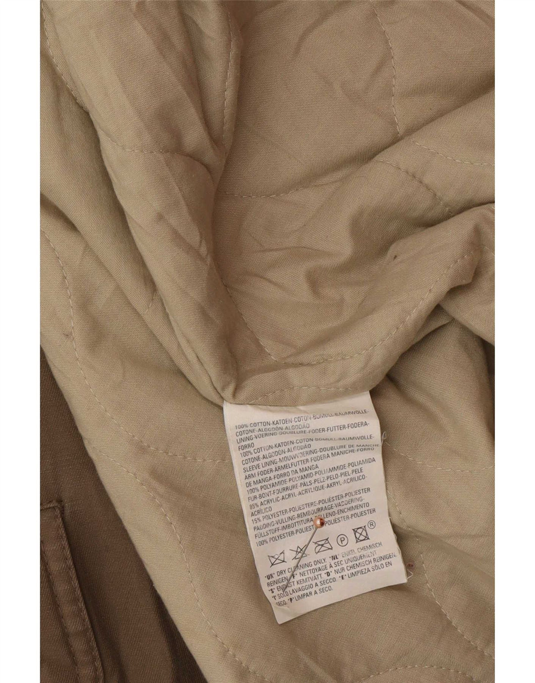 Jachetă parka cu glugă Levi's pentru bărbați UK 40 mare, bej, bumbac