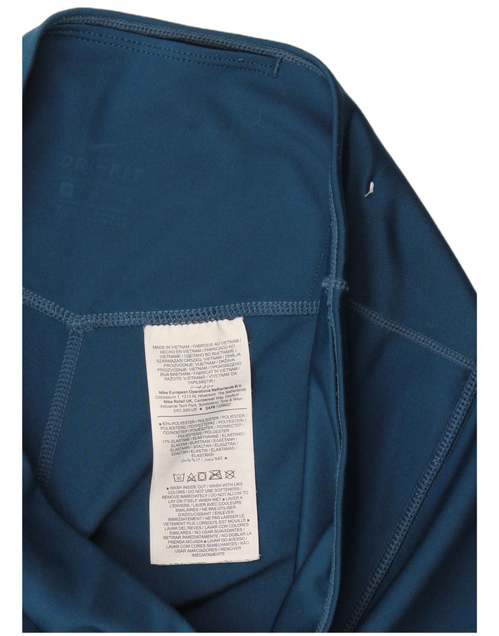 Leggings Nike Dri Fit Graphic pentru femei UK 12 Poliester albastru mediu