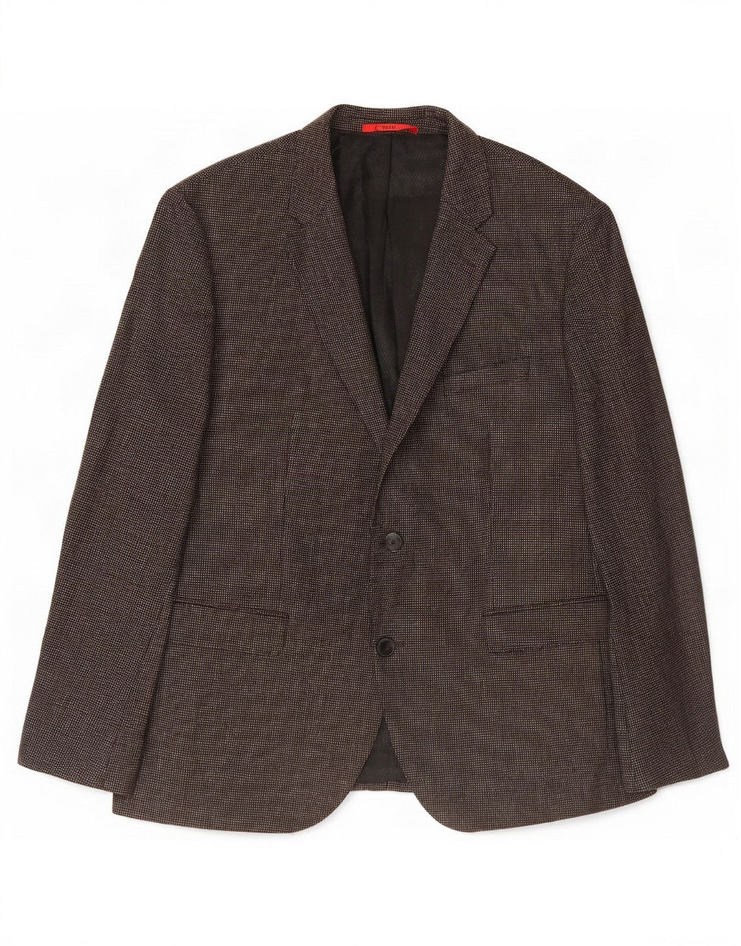 Blazer pentru bărbați Hugo Boss cu 2 nasturi US 44 2XL Lână cu pete maro