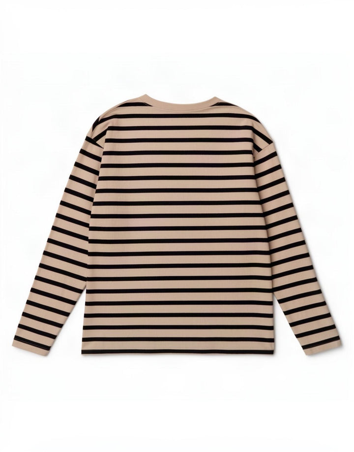 Top pentru femei Zara cu mânecă lungă UK 14 Medium White Striped