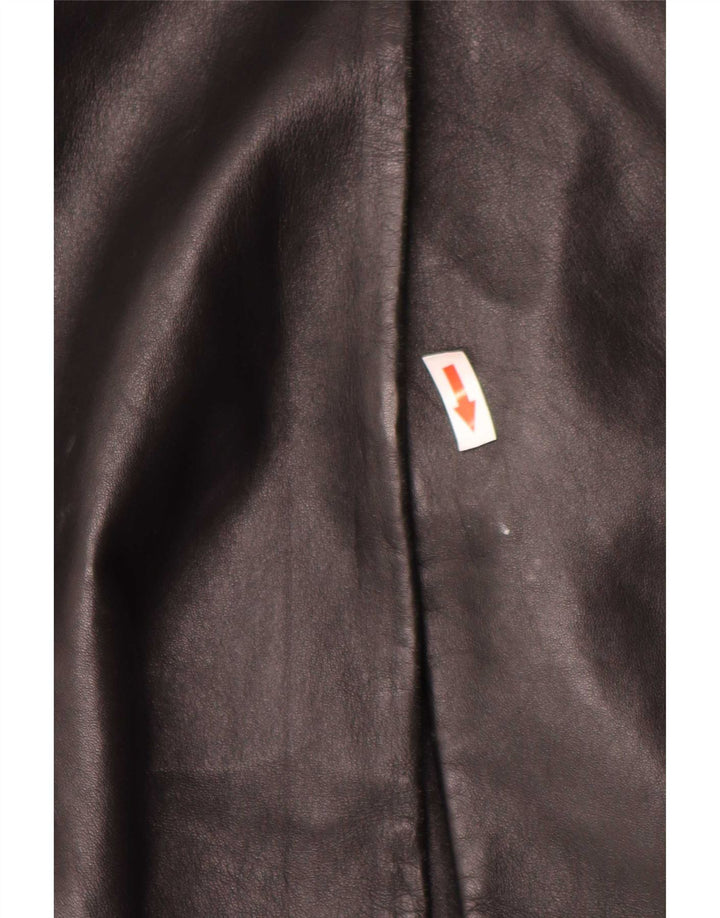 Palton De Piele De Dama Stefanel IT 40 Mic Negru