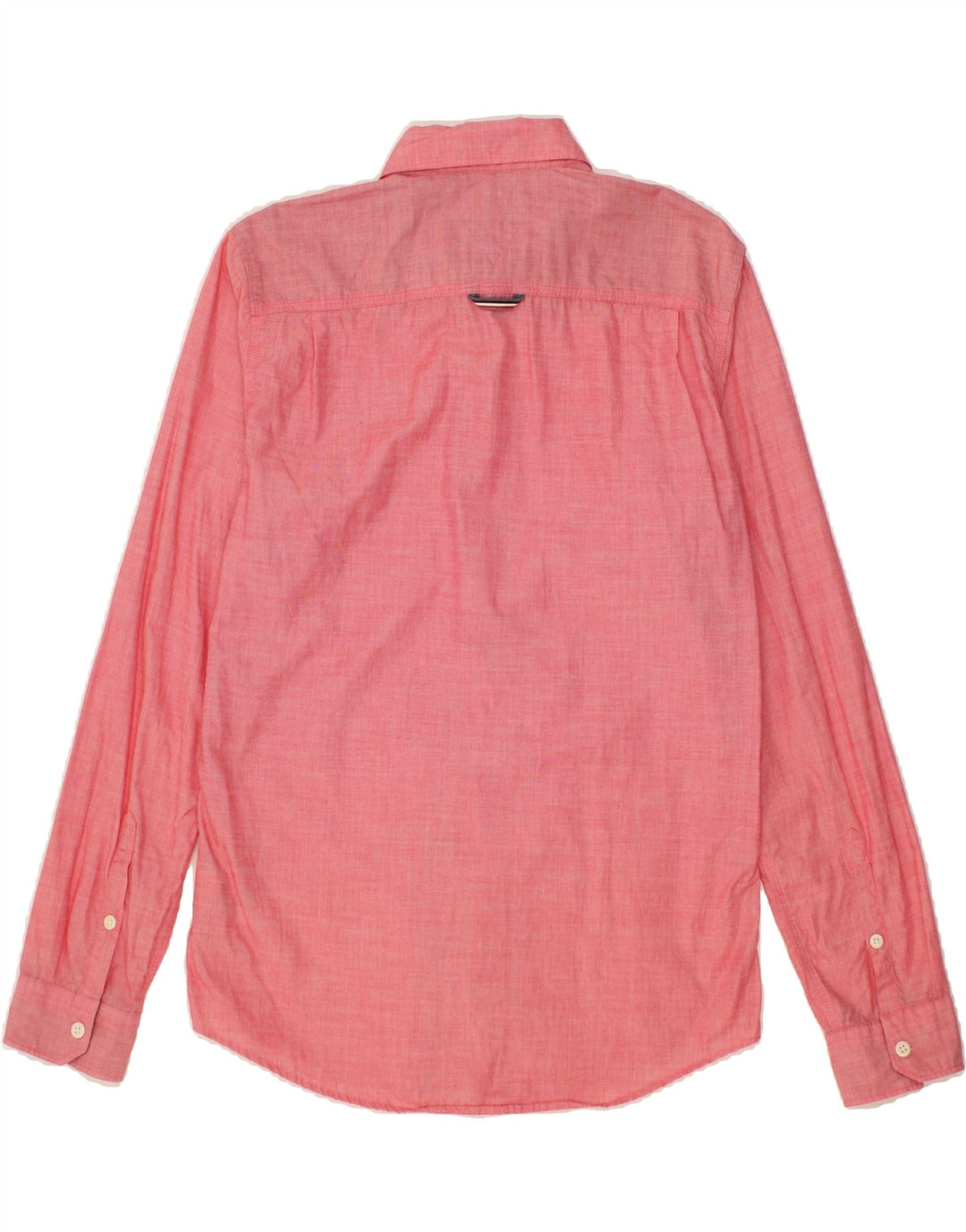 TOMMY HILFIGER Mens Regular Fit Shirt Medium Pink Cotton Vintage Tommy Hilfiger and Second-Hand Tommy Hilfiger from Messina Hembry 