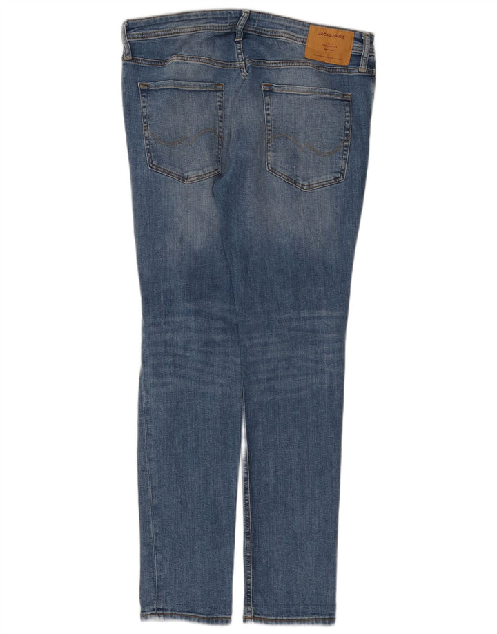 Blugi slim pentru bărbați Jack & Jones Distressed W36 L32 Bumbac albastru