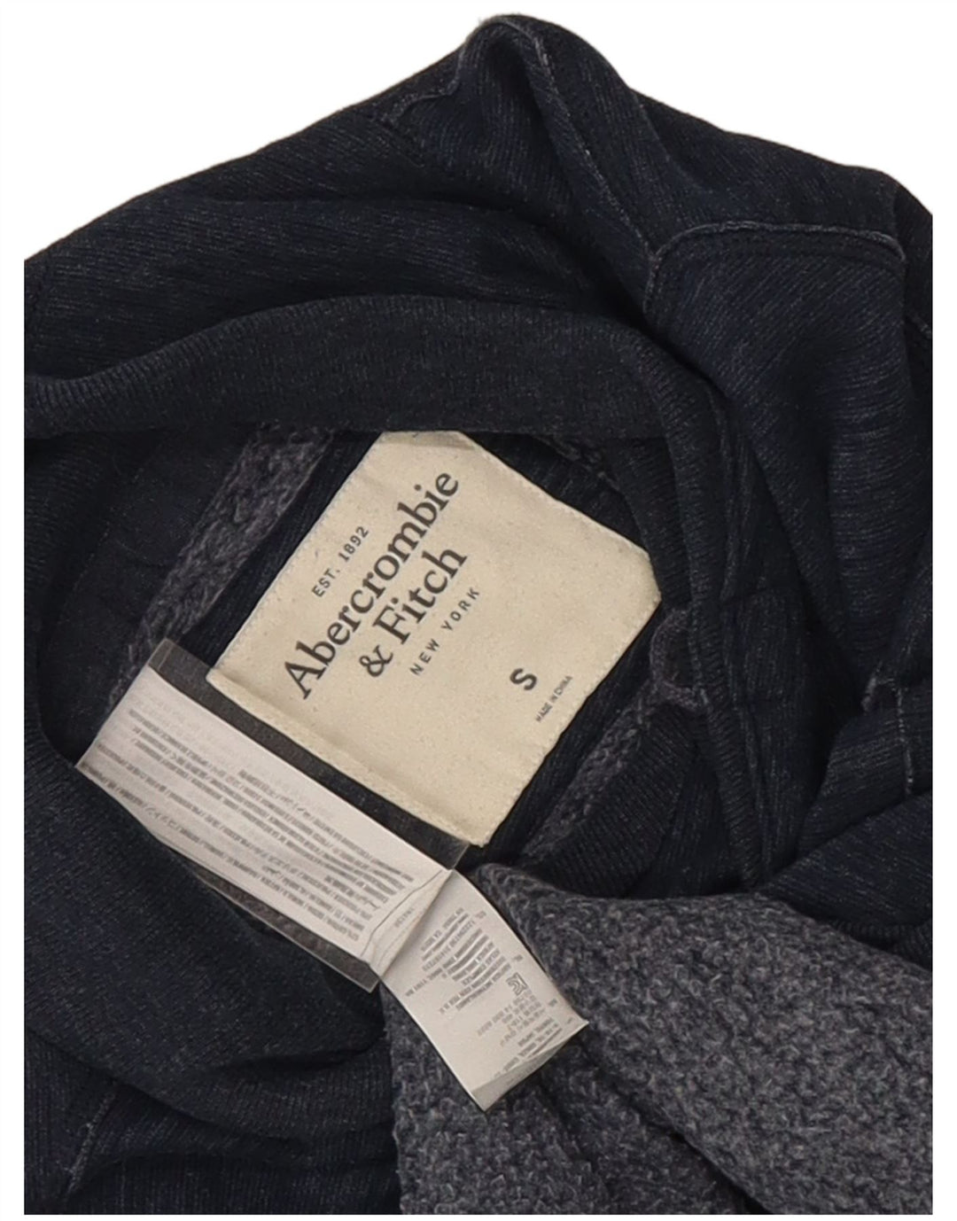 Hanorac pentru bărbați Abercrombie & Fitch Pulover mic albastru bleumarin pete