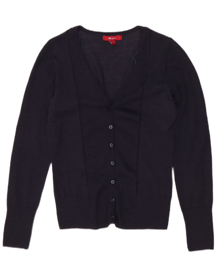 Pulover cardigan pentru femei Monsoon UK 12 Mediu Lână merino bleumarin