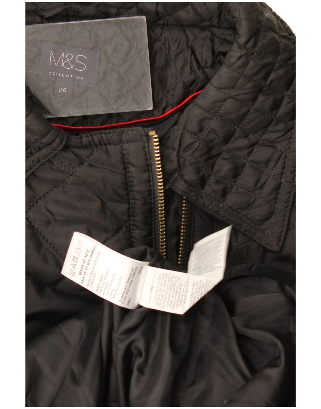 Jachetă matlasată pentru femei Marks & Spencer UK 26 XL Poliester negru