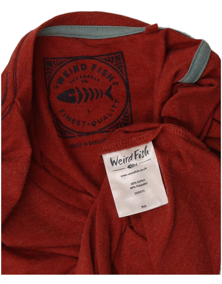 Tricou grafic pentru bărbați Weird Fish Top mare bumbac roșu