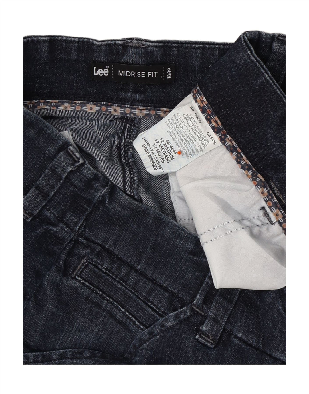Pantaloni scurți din denim LEE pentru femei cu talie medie US 12 mari W34 bumbac bleumarin