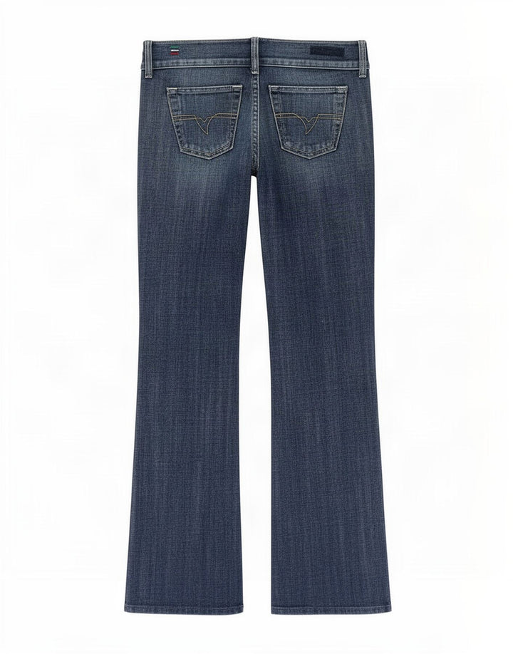Blugi Diesel pentru femei Cherone Bootcut W29 L32 Bumbac bleumarin