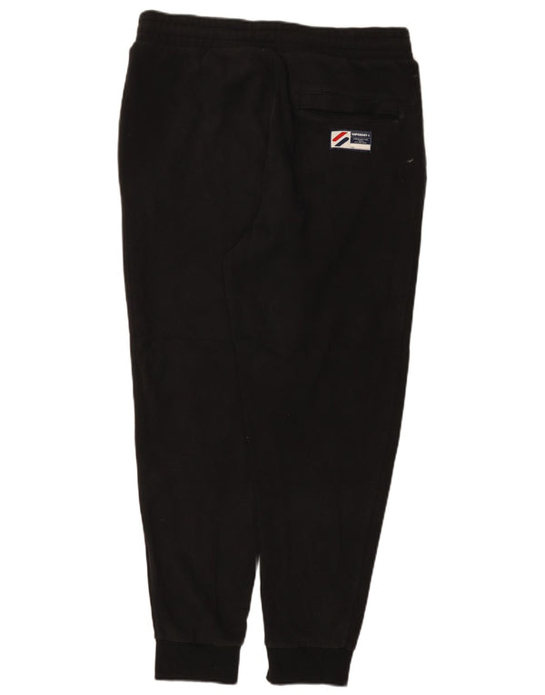 Superdry Mens Tracksuit Trousers Joggers Large Black Cotton