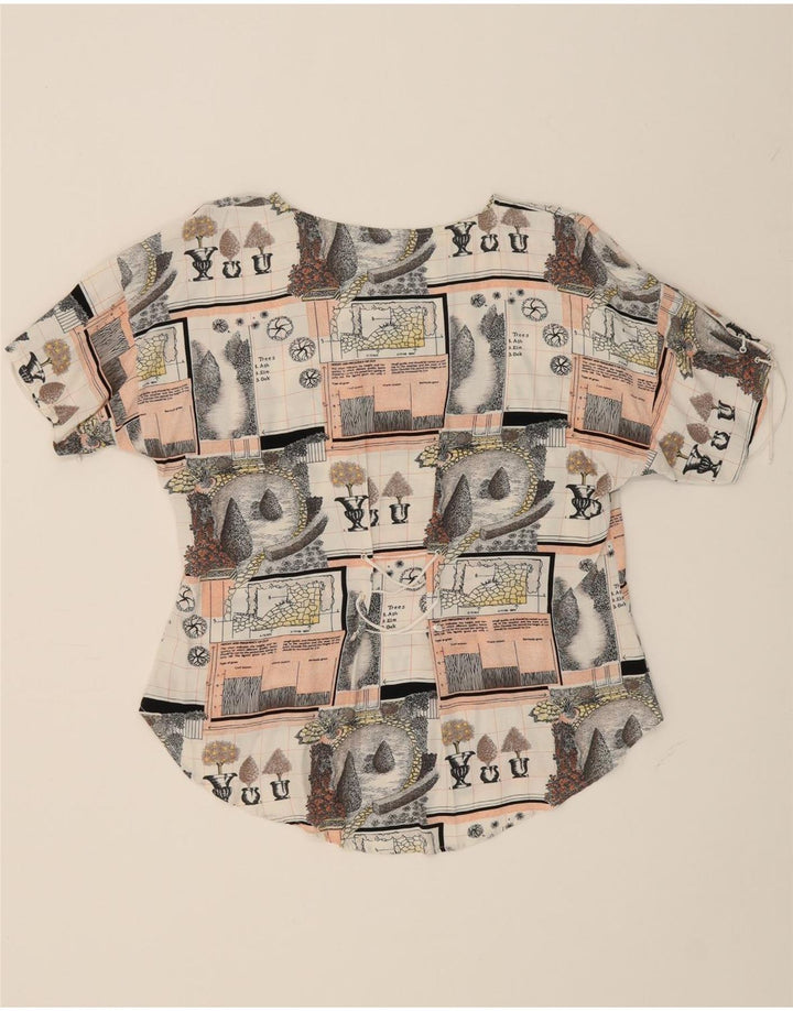 VINTAGE Womens Abstract Pattern Blouse Top UK 14 Medium Multicoloured Vintage Vintage and Second-Hand Vintage from Messina Hembry 