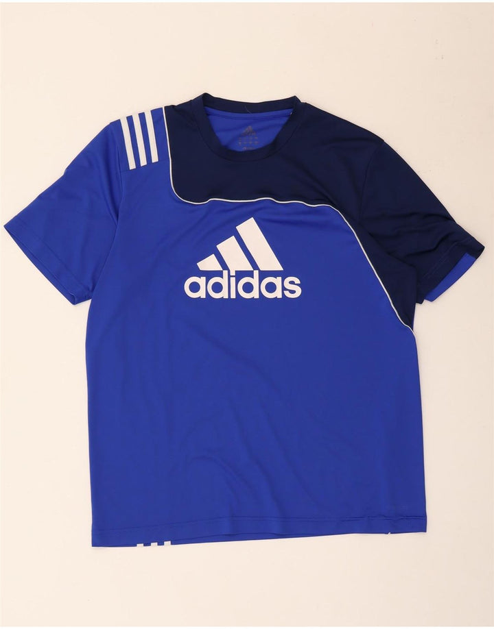 Tricou grafic pentru bărbați Adidas Top Mediu Albastru Poliester Bloc de culoare