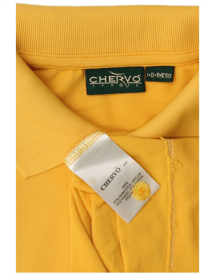 Tricou polo pentru bărbați Chervo IT 50 Poliamidă galbenă medie