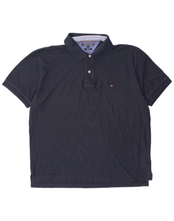 Cămașă polo Tommy Hilfiger pentru bărbați, 2XL, bumbac bleumarin