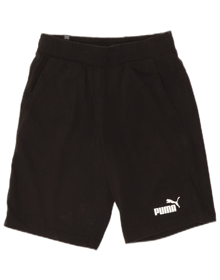Pantaloni scurti sport Puma pentru bărbați, bumbac negru mic