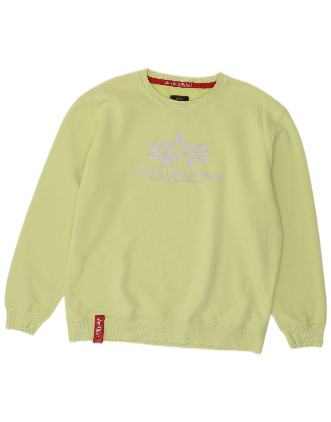 Pulover grafic pentru bărbați Alpha Industries, XL, verde
