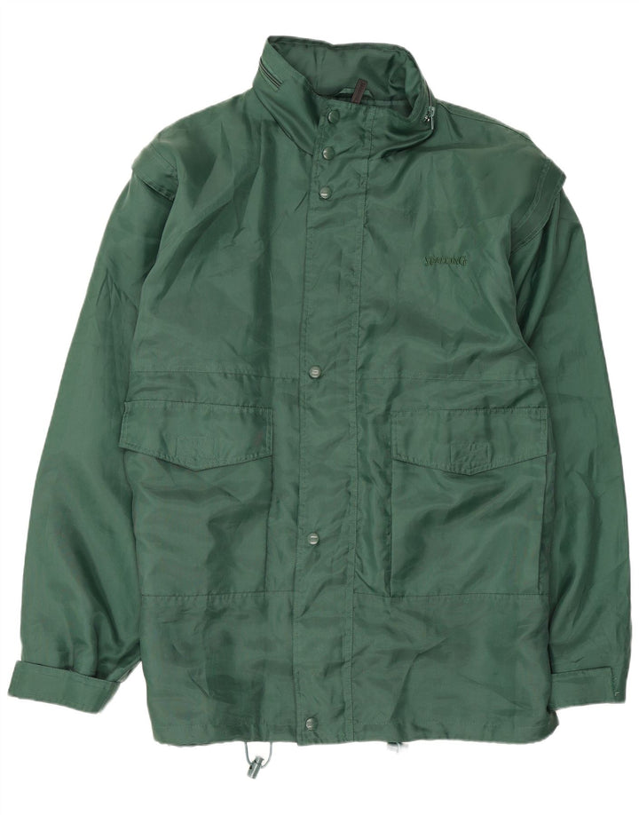 Jachetă de ploaie cu glugă Spalding pentru bărbați UK 42 XL Poliamidă verde