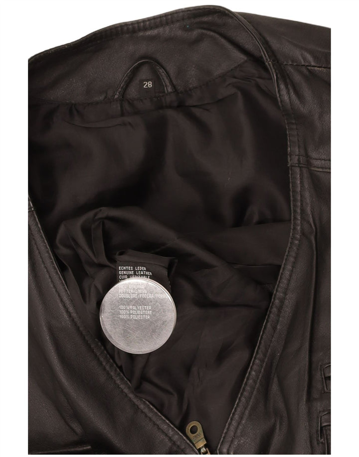 Gilet din piele pentru bărbați VINTAGE UK 42 XL Piele neagră