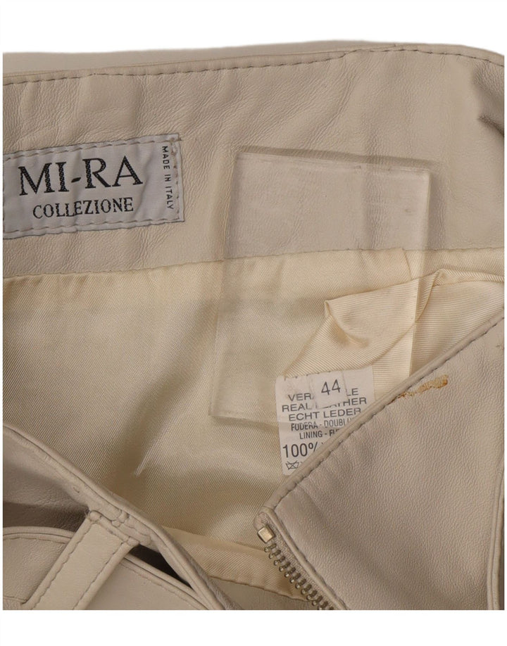 Fusta din piele pentru femei VINTAGE IT 44 Medium W28 Piele gri