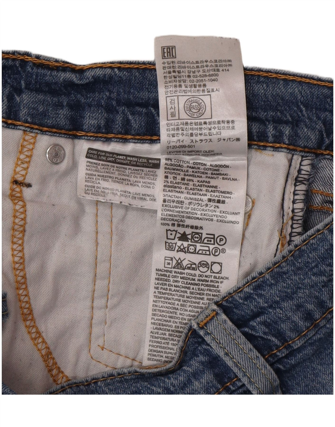 Blugi conici pentru bărbați Levi's 541 W30 L32 Bumbac albastru