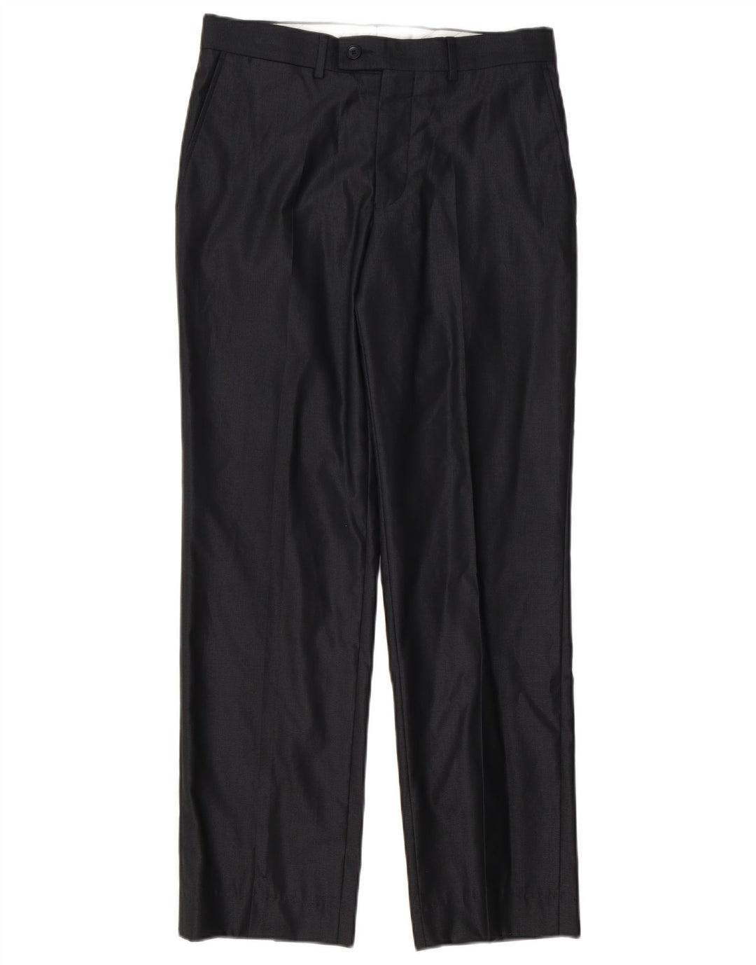 Pantaloni de costum drepți pentru bărbați Zara EU 38 Mici L30 L30 Poliester negru