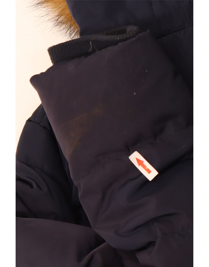 Crew Clothing Jachetă căptușită cu glugă pentru femei UK 16 Poliester mare bleumarin