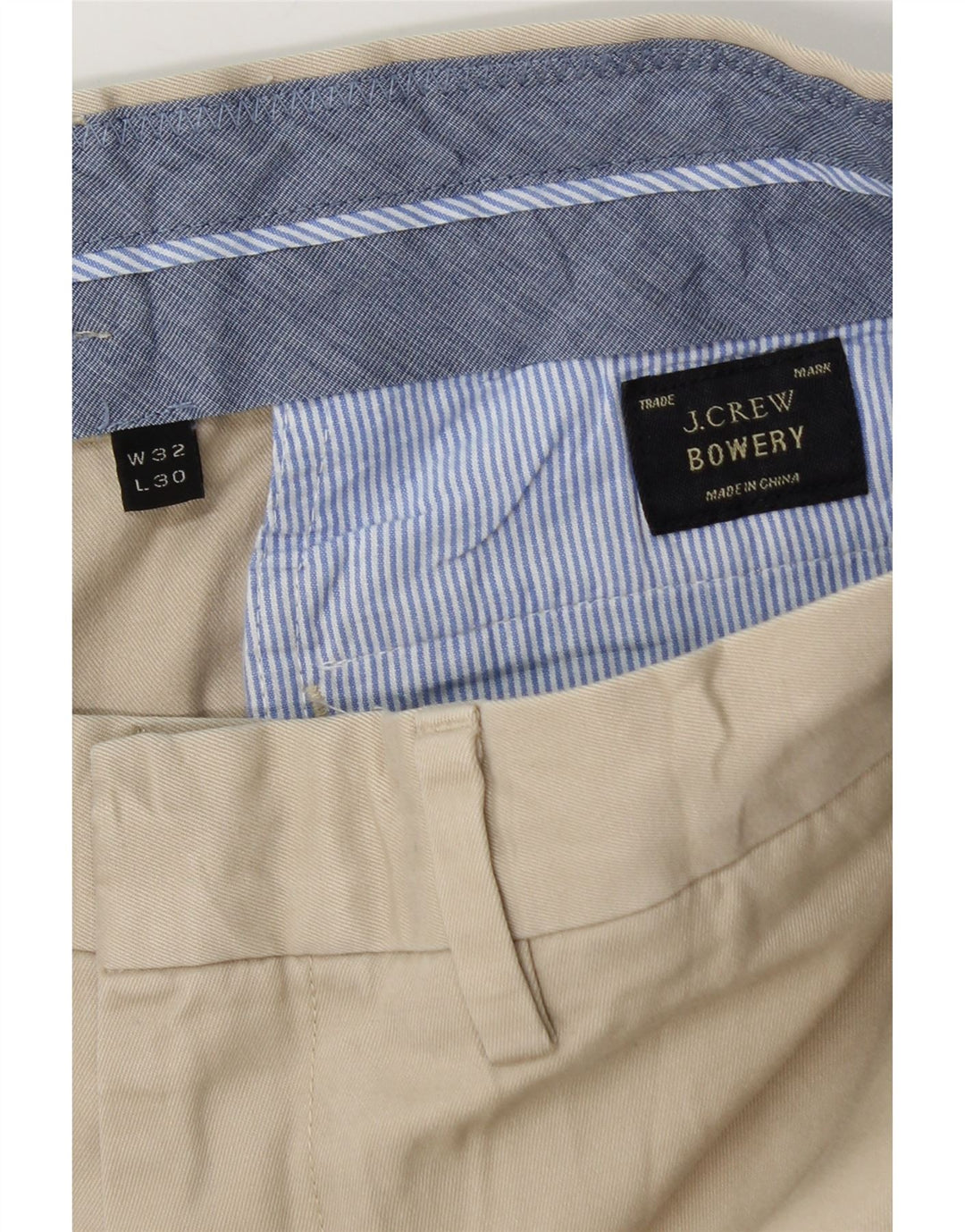 Pantaloni chino slim BOWERY pentru bărbați J. CREW L32 L30 bumbac bej