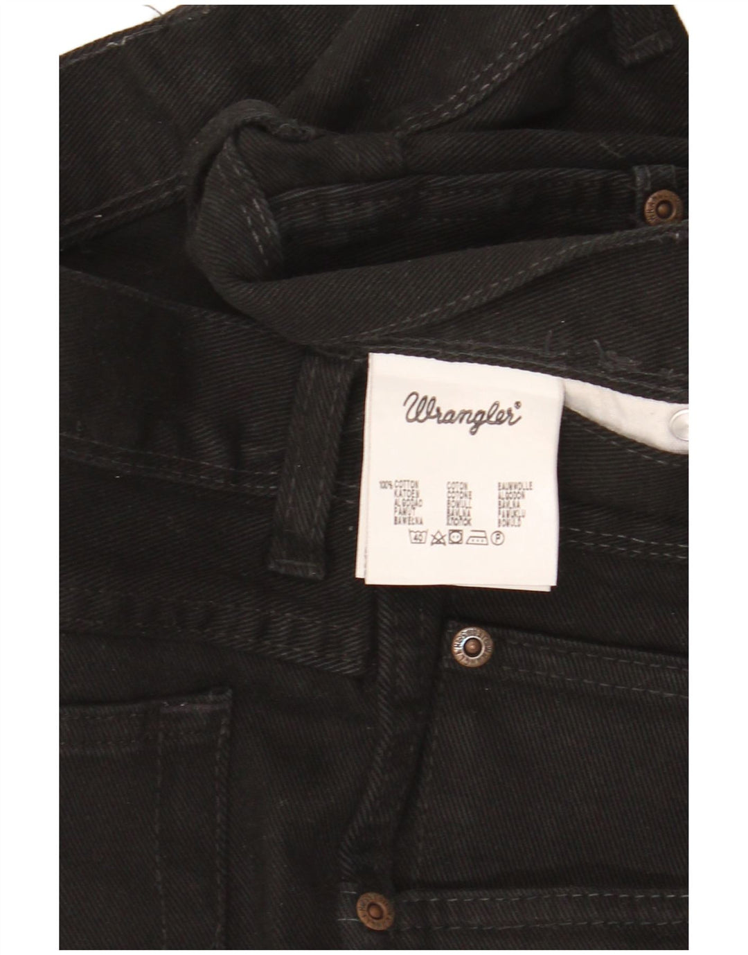 Blugi drepti Wrangler pentru bărbați, cu ajustare normală, W38 L30, bumbac negru