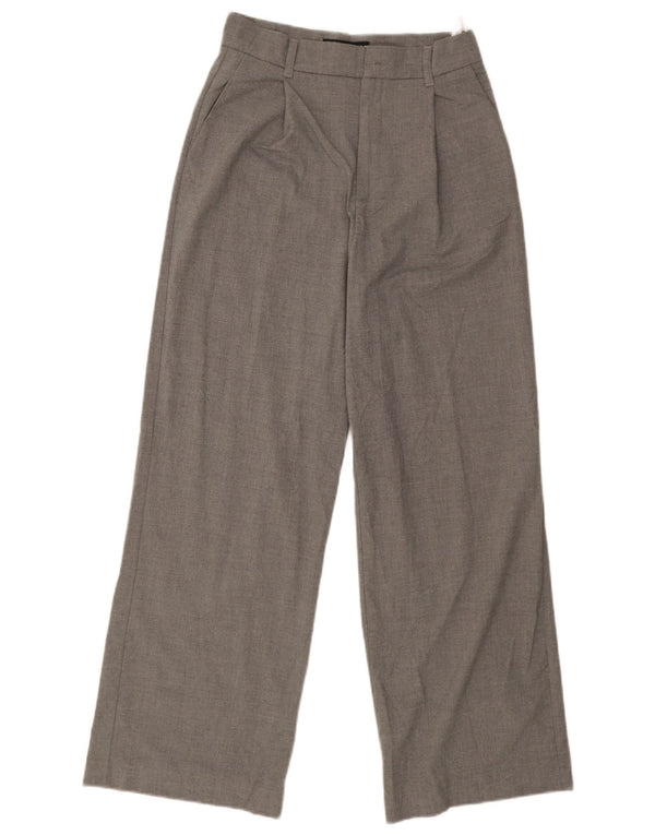 Pantaloni chino pentru femei cu talie înaltă Zara XS W24 L28 Gri Poliester