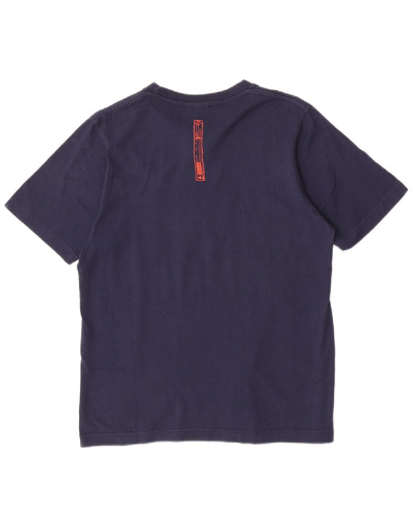 Tricou grafic Nike pentru bărbați Top UK 36/38 Small Bleumarin Bumbac