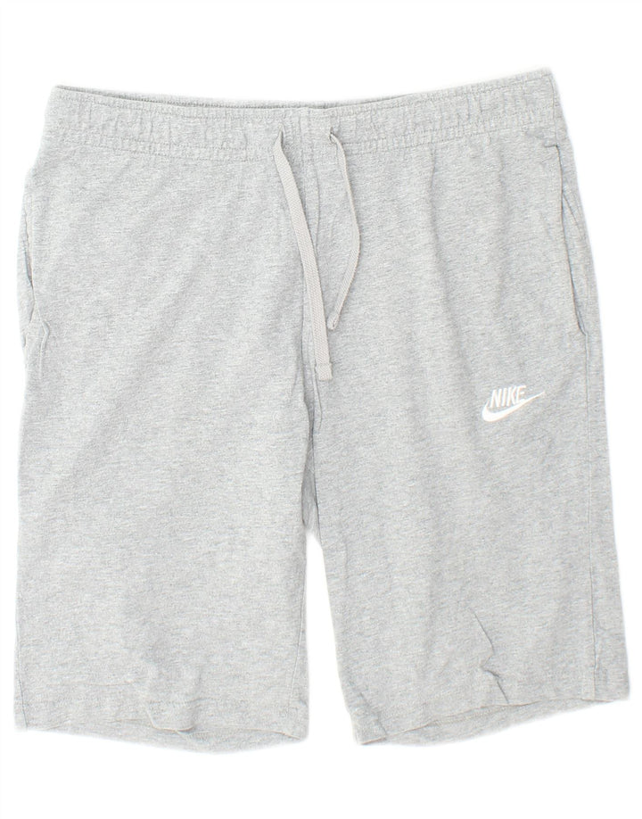 Pantaloni scurți sport Nike pentru bărbați, bumbac, gri mediu