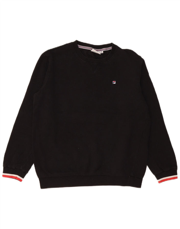 Pulover supradimensionat pentru femei FILA UK 10 Bumbac negru mic