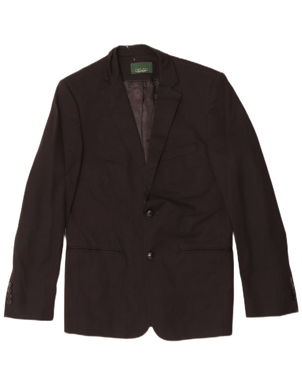 Blazer pentru bărbați Zara cu 2 nasturi EU 48 Bumbac mediu negru