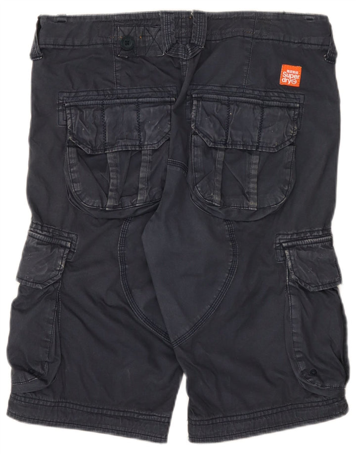Pantaloni scurti cargo Superdry pentru bărbați, mici W32, bumbac bleumarin