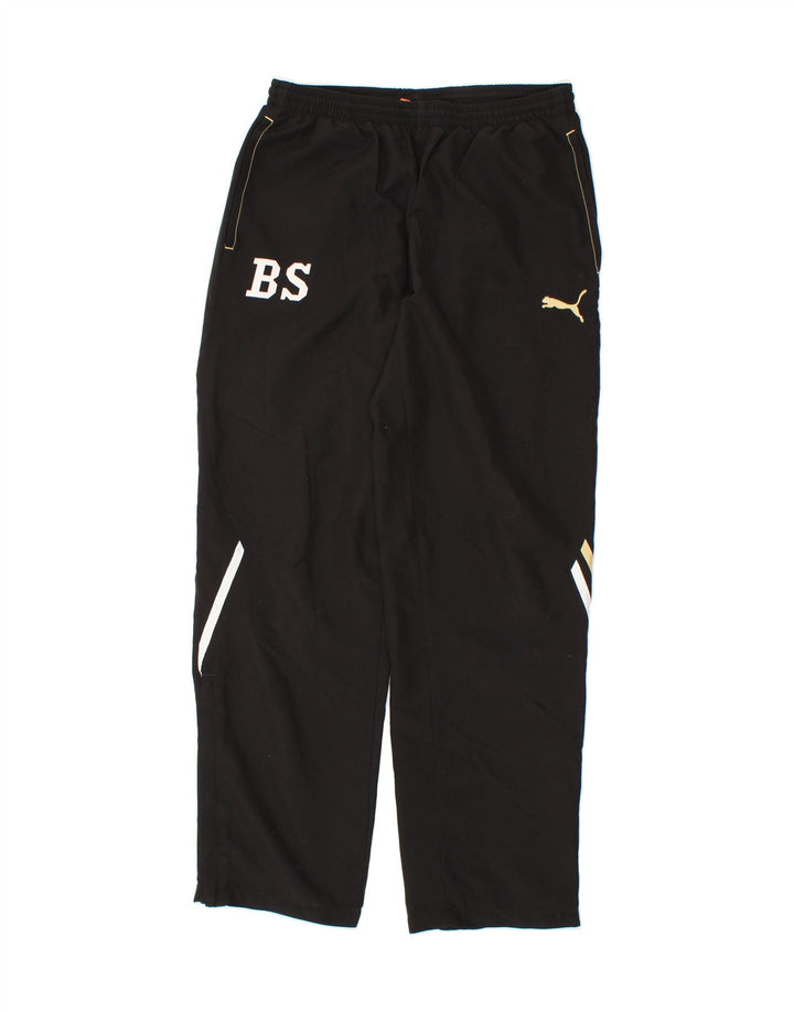 PUMA Mens Graphic Tracksuit Trousers Medium  Black Polyester Vintage Puma and Second-Hand Puma from Messina Hembry 