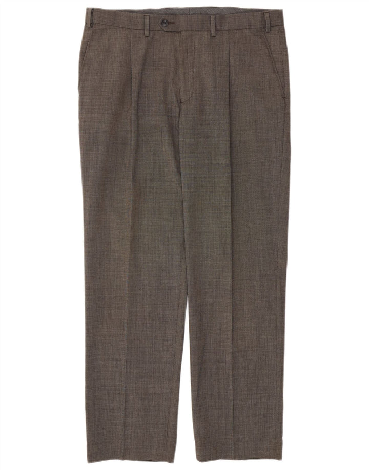 Pantaloni casual pentru bărbați Marks & Spencer, cu ajustare normală, L36 L31, poliester gri