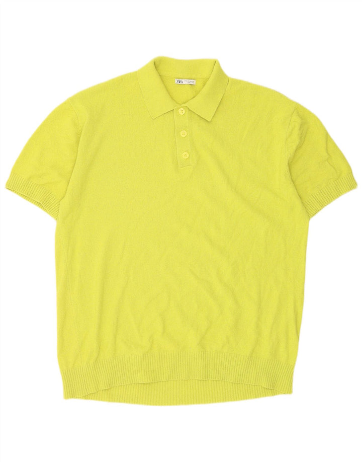 Tricou polo pentru bărbați Zara XL Galben