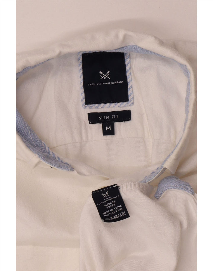 Crew Clothing Cămașă Slim Fit pentru bărbați Bumbac alb mediu