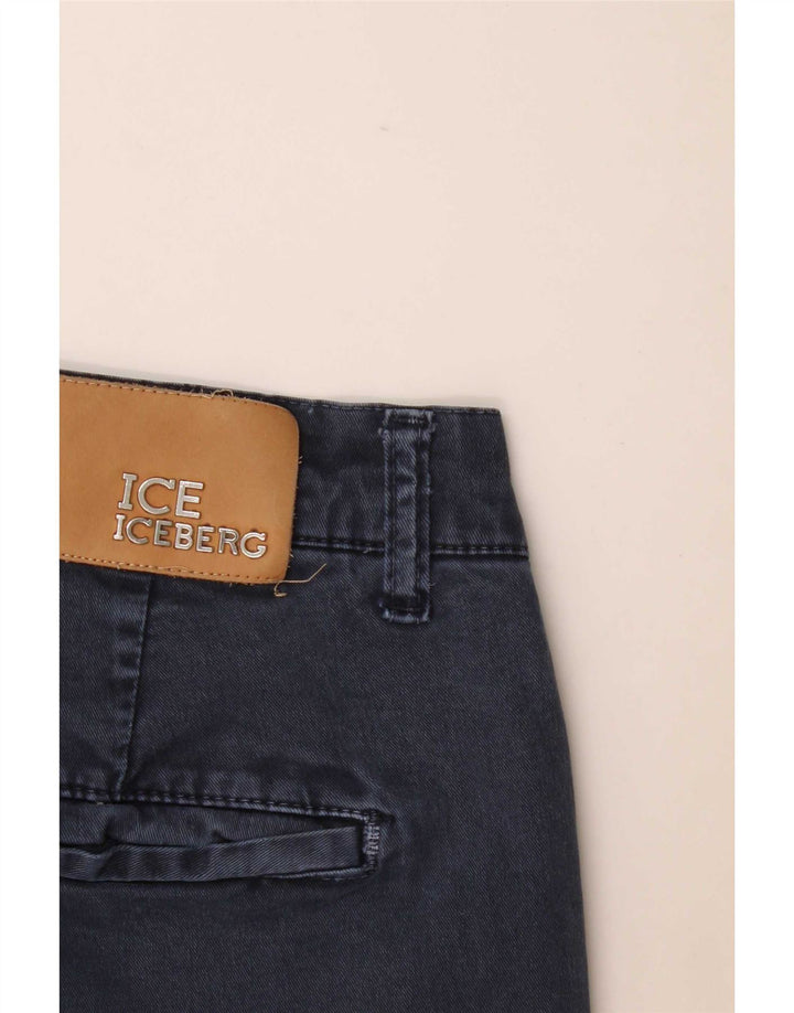 Pantaloni chino subțiri pentru femei Iceberg L32 L29 bleumarin