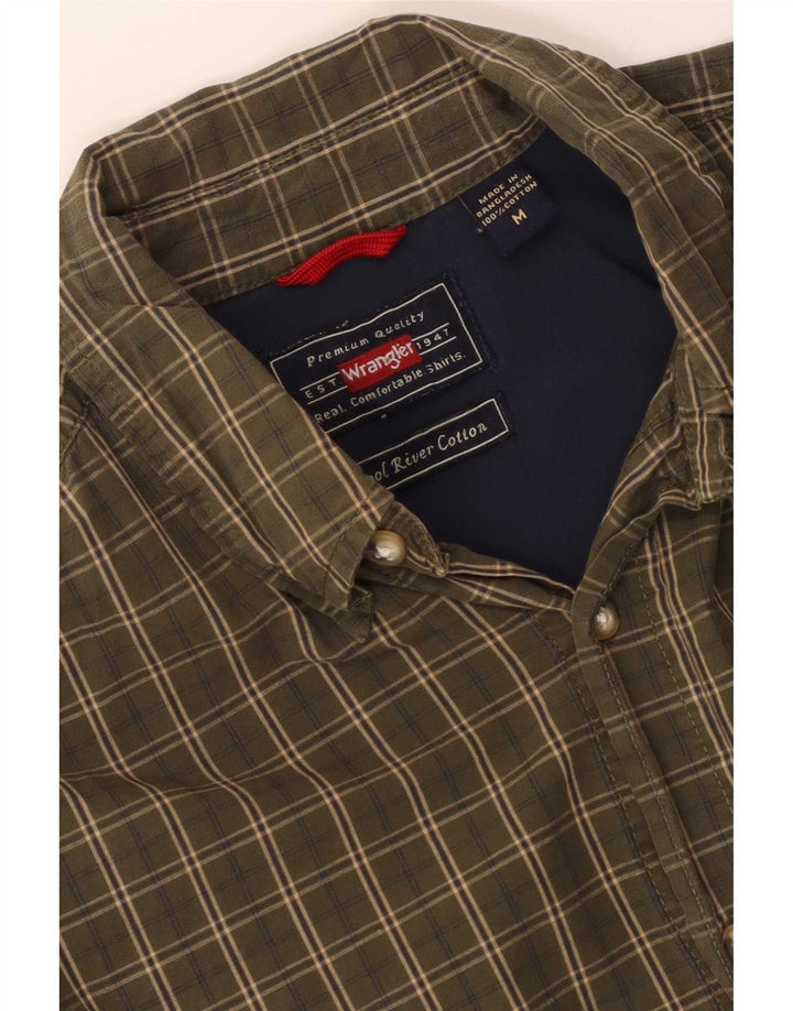 Cămașă pentru bărbați Wrangler, bumbac caros mediu kaki