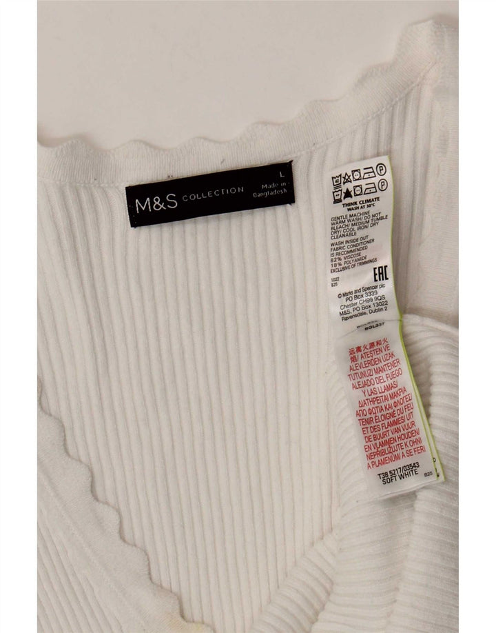 Tricou pentru femei Marks & Spencer Top UK 14 Large White Viscose