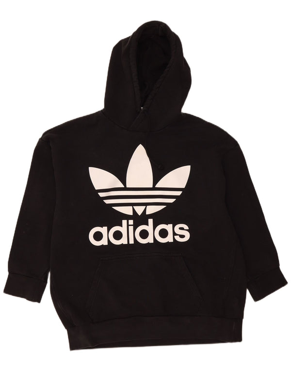 Pulover cu glugă cu grafic pentru bărbați Adidas, mare, negru, bumbac