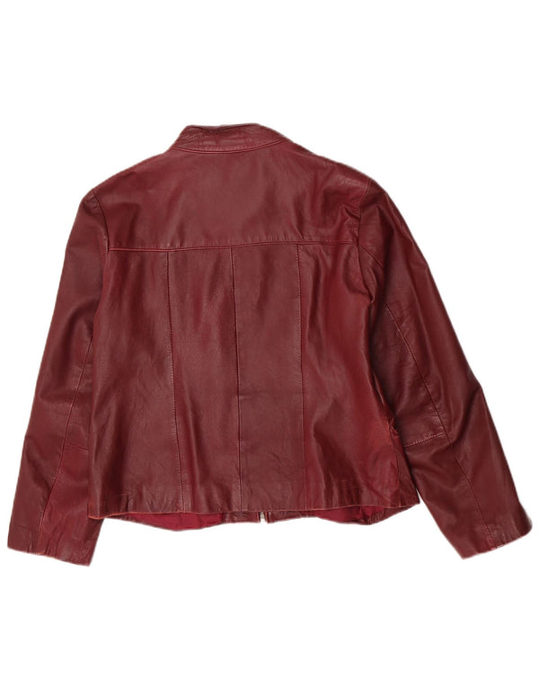 Geacă de piele pentru femei Lavorazione Artigiana IT 46 Large Burgundy