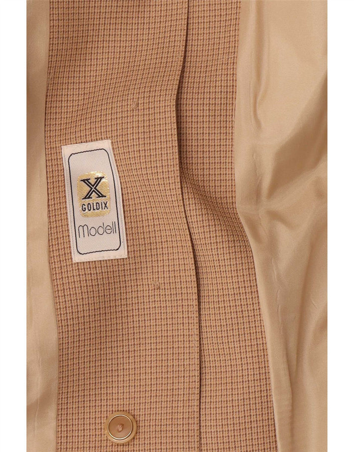 Goldix Sacou blazer pentru femei cu 4 nasturi UK 14 Maro mediu