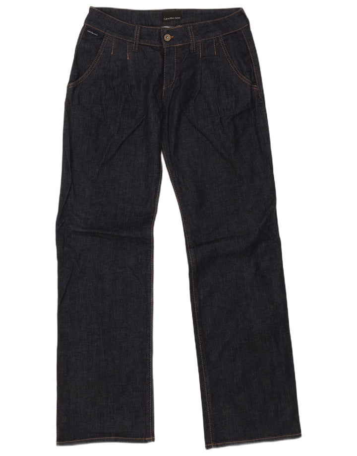 Blugi drepti pentru femei CALVIN KLEIN L30 L33 Bumbac bleumarin