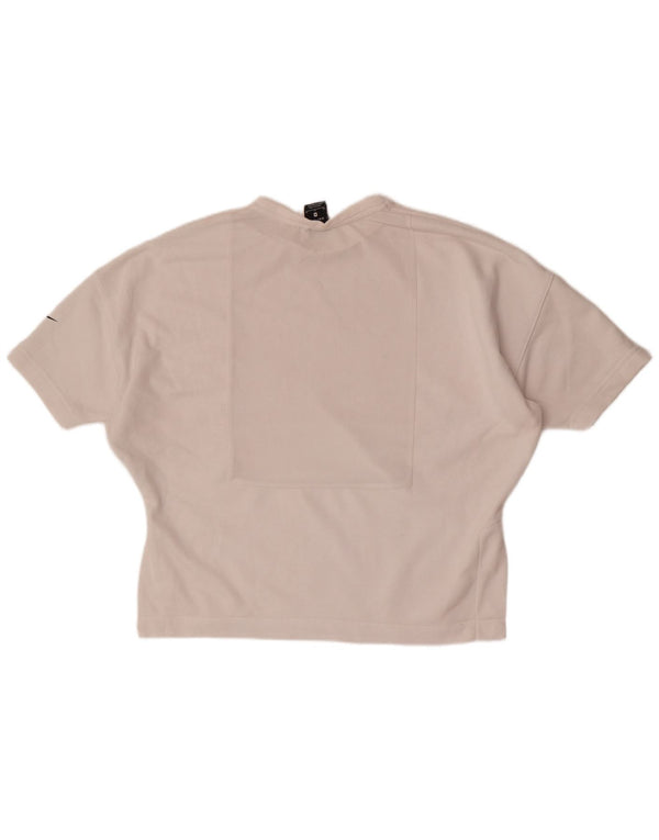 Tricou supradimensionat pentru femei Nike Dri Fit Top UK 14 Bumbac alb mediu